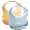 Image de Mini Bavoir BABYBJÖRN, lot de 2, Jaune pastel/Bleu pastel