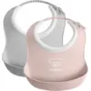 Image de BabyBjörn Mini Bavoir, lot de 2 - Gris/Rose pastel