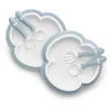 Image de BabyBjörn Assiette, Cuillère et Fourchette pour Bébé 2 ensembles, Bleu pastel