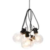 Image de Guirlande de jardin à LED - Design rétro - 10 ampoules transparentes - 10 diodes ambrées - Extérieur (IP44) - 7 W - Câble noir
