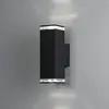 Image de Konstsmide Applique d'extérieur Pollux, 23,5 cm, noir, aluminium, à 2 lampes