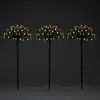 Image de Konstsmide Christmas Lampe décorative LED trois pissenlits avec piquet de terre IP44