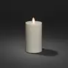 Image de Konstsmide Christmas Bougie LED IP44 blanc crème lisse hauteur 18cm
