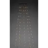 Image de Konstsmide, 6377-890 - Manteau d'arbre à LED avec anneau Ø 11 - Gouttes LED - 5 brins de 36 diodes - Prémonté - 180 diodes ambrées - Transformateur intérieur 14 V - Câble argenté - 180 LED