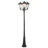 Image de Konstsmide Parma 7227-750 Lampe d'extérieur triple colonne en aluminium avec 1 ampoule E27 Max 75 W Noir mat IP43