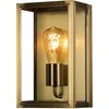 Image de Konstsmide Carpi Box 7348-800 Applique murale d'extérieur en verre transparent et acier IP44 Noir 18 x 13,5 x 30 cm