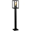 Image de Konstsmide Carpi 7350-750 Lampe de chemin E27 Noir/verre transparent