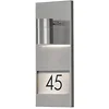Image de Konstsmide 7655-000 Numéro de maison éclairé avec protection IP44, comprenant 1 ampoule 35 W, en acier galvanisé 16 x 11 x 41 cm