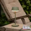 Image de Konstsmide Lampe à poser LED rechargeable Lyon, vert/gris, IP54, variateur