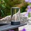 Image de Konstsmide Lampe à poser LED rechargeable Edison, hauteur 23 cm, gris/transparent, IP54