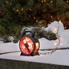 Image de Konstsmide Guirlande lumineuse micro LED avec enrouleur de câble - Noir et rouge - 600 diodes ambre - Transformateur extérieur 30 V - 6 W - Câble souple noir