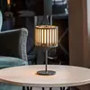 Image de Konstsmide Lampe de table LED rechargeable Bottle, noir, aluminium, IP54, variateur
