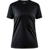 Image de Craft Core Unify Training Tee W T-Shirt de Sport pour Femme M Noir Polyester recyclé Doux et Fonctionnel avec Fonction Quick Dry Évacuation optimale de l'humidité