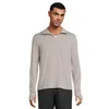 Image de Craft Manches Longues Flow Demi-Zip pour Homme, Gris, Taille M