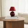 Image de Lampe à poser rechargeable IRIS de Globen Lighting, rouge, hauteur 23 cm, G4