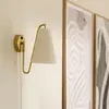 Image de Applique murale Globen Lighting Lou Bouclé, blanc/laiton, tissu