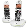 Image de Doro PhoneEasy 100w Téléphone sans Fil DECT pour Seniors avec Grandes Touches et Son Amplifié (Blanc X 2) [Version Française]