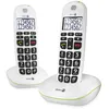Image de Doro PhoneEasy 110 Téléphone sans Fil DECT pour Seniors avec Touches Grandes Parlantes, Fonction Intercom/Appel Interne et Audio Amplifié (Blanc X 2) [Version Française]