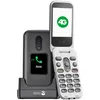 Image de Doro 2880 4G Téléphone Portable à Clapet pour Seniors - Simple d'Utilisation - Téléphone Portable sans Internet - Double Ecran - Touche d'Assistance - Touches Vocales - Bluetooth (Noir/Blanc)