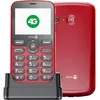 Image de Doro - Téléphone 1880 - Téléphone Portable Senior 4G - Grand Écran Et Grandes Touches - Facile à Utiliser - Touche d'Assistance - Compatible Appareils Auditifs - Socle de Recharge Inclus - Rouge