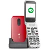 Image de Doro 2820 4G Téléphone Portable à Clapet Débloqué pour Seniors - Grandes Touches Parlantes - Caméra - Bluetooth - Touche d'Assistance - Téléphone Basique sans Internet et sans Cradle (Rouge/Blanc)