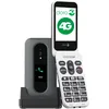 Image de Doro - Leva L30 - Téléphone Portable Senior - Téléphone À Clapet 4G Débloqué - Écran Externe - Son HD - Appareil Photo -Touche d'Assistance avec GPS - Socle Chargeur Inclus - Noir/Blanc
