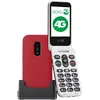 Image de Doro - Téléphone À Clapet Leva E22 4G Seniors - Grand Écran 2,8", Touches Contrastées, Son Fort & Clair, HD Voice, Caméra, Touche Secure - avec Station De Recharge - Rouge