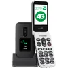 Image de Doro - Téléphone À Clapet Leva E30 4G Seniors - Grand Écran 2,8", Écran Externe, Touches Contrastées, Son Fort & Clair, Caméra - Touche Secure - avec Station De Recharge