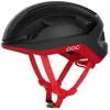 Image de POC Unisexe   Casque de vélo Omne Lite pour Adulte, Uranium Black/Rouge prismane Mat, M (54-59 cm)