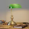 Image de Markslöjd Lampe à poser classique Bankers 42 cm verte