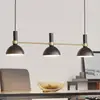 Image de Markslöjd Suspension à trois lampes Larry en noir-laiton