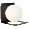 Image de Markslöjd ZENIT-Applique de salle de bain Métal/Verre dépoli Ø12cm Noir