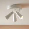 Image de Markslöjd Plafonnier Crest en métal blanc à trois lampes