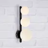 Image de Markslöjd Applique murale pour salle de bain Puro noire à 3 lampes verre