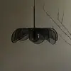 Image de Markslöjd Suspension Styrka, Ø 63 cm, noir/gris fumé, fibre de banane