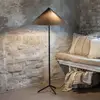 Image de Markslöjd Lampe sur pied Plisado, gris, fer/tissu, hauteur 140 cm