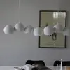 Image de Markslöjd Suspension Cupolo, blanc, fer, longueur 101 cm, à 7 lampes
