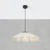 Image de Markslöjd Suspension Alia, beige/noir, Ø 57 cm, tissu/métal