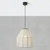 Image de Markslöjd Suspension Aiko, beige/noir, Ø 37 cm, tissu/métal