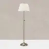 Image de Markslöjd Lampadaire Oxford, couleur laiton, hauteur 155 cm, métal/tissu