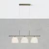 Image de Markslöjd Suspension Oxford, couleur laiton, longueur 83 cm, à 3 lampes.