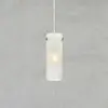 Image de Markslöjd Suspension Tibia, fiche, blanc/nickel, Ø 7 cm