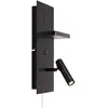 Image de Markslöjd Applique murale LED Carica, noir, hauteur 34 cm, métal