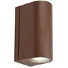 Image de Markslöjd Applique d'extérieur LED Alor, marron, à 2 lampes, IP65, à intensité variable