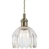 Image de Markslöjd Suspension Gota, laiton vieilli/transparent, verre, Ø 13 cm, fiche