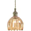 Image de Markslöjd Suspension Gota, laiton vieilli/ambre, verre, Ø 13 cm, fiche
