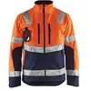 Image de Blakläder 490025175389M High Vis Softshell Veste classe 2 Taille M Orange/Marine Bleu