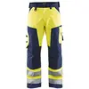 Image de Blaklader 15661811 Haute Vis Arbeitshose Ohne Nageltaschen, Jaune/Marine, taille C52
