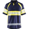 Image de Blakläder Polo de signalisation, bleu marine / jaune, Taille unisexe: XL