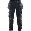 Image de Blaklader 19901141 Pantalon artisanal extensible X1900, Marine/Noir, taille C146